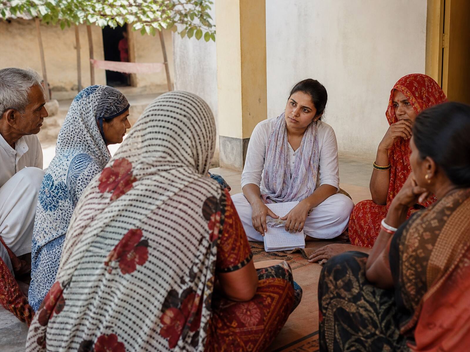 A community meeting in India